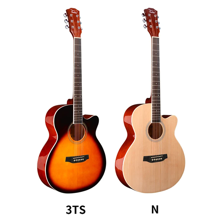 Oem 40 Inch Cutaway Spruce Top Eq Equalizer Acoustic Guitar