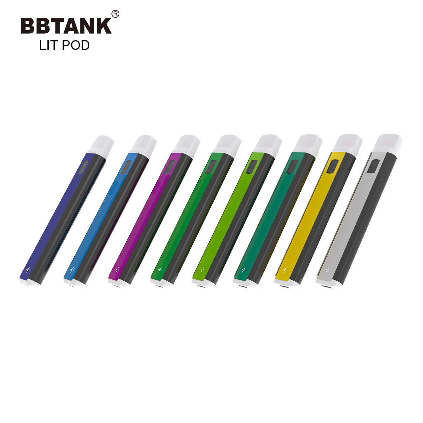 BBtank Lit Pod 510 vape pen battery POD system 1.0ml tank with 350mAh rechargeable battery for oil
