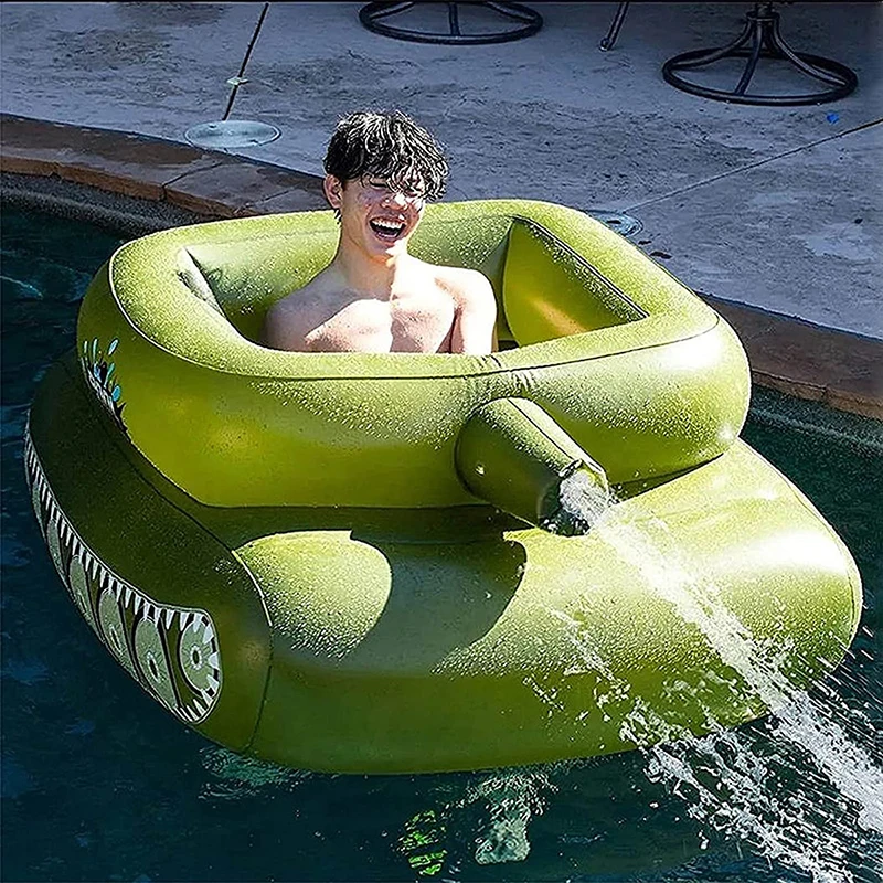 Hot Sale Jet Tank Water Battle Game Toy Summer Pvc Inflatable Floating Row Water Tank Floating Row