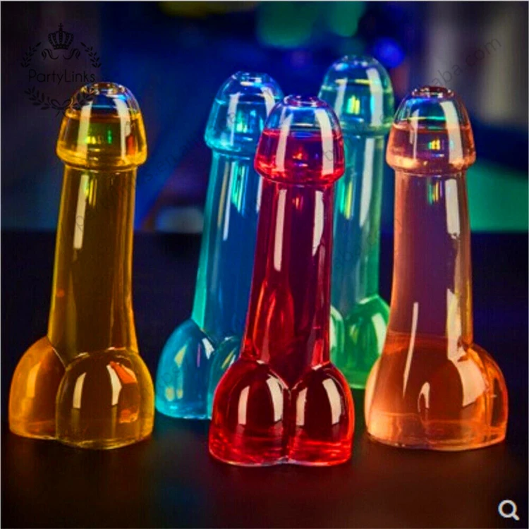 Hen Party Creative design funny Penis Shot glasses Cocktail Wine Glass For Parties night KTV Night show Penis shape glass cup