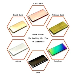 40*21 MM Rectangular Universal Metal Logo Labels Custom Laser Printing Handbag Metal Logos