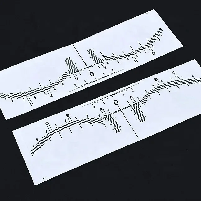 OEM Eyebrow Ruler Sticker Measuring Eyebrow Tool Strong Adhesive Eyebrow Stencil for Permanent Makeup
