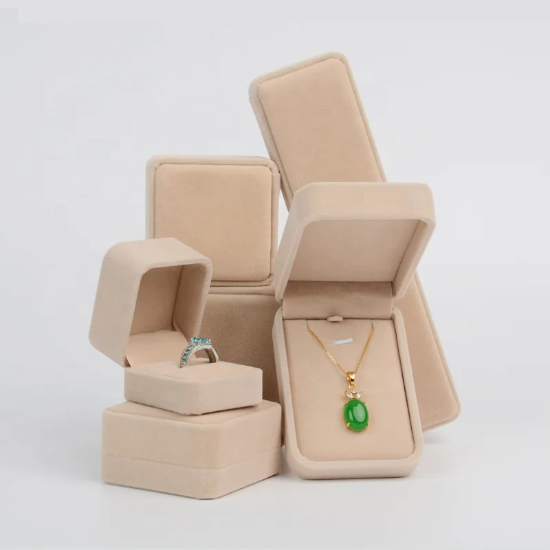 Wholesale Custom Logo Black Luxury Flannel Velvet Bangle Bracelet Gift Necklace Earring Ring Jewellery Jewelry Packaging Box For