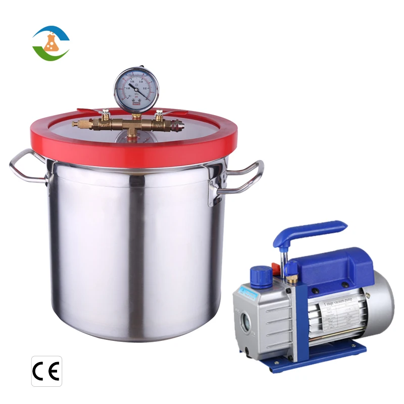 Vacuum Chamber with 5 Stage 220V Vacuum Pump