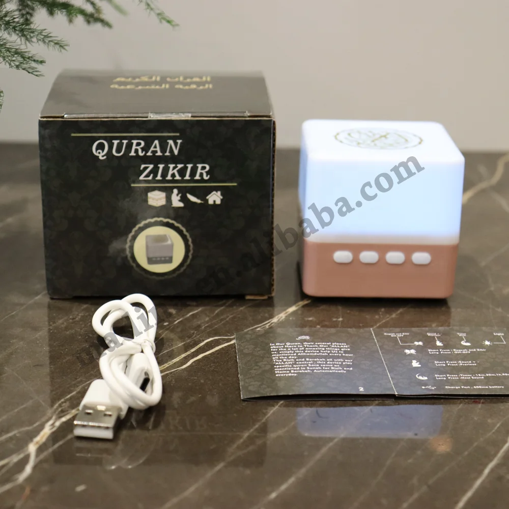 ZK100-100 Islamic gift box mp3 led radio al quran digital touch lamp speaker quran player
