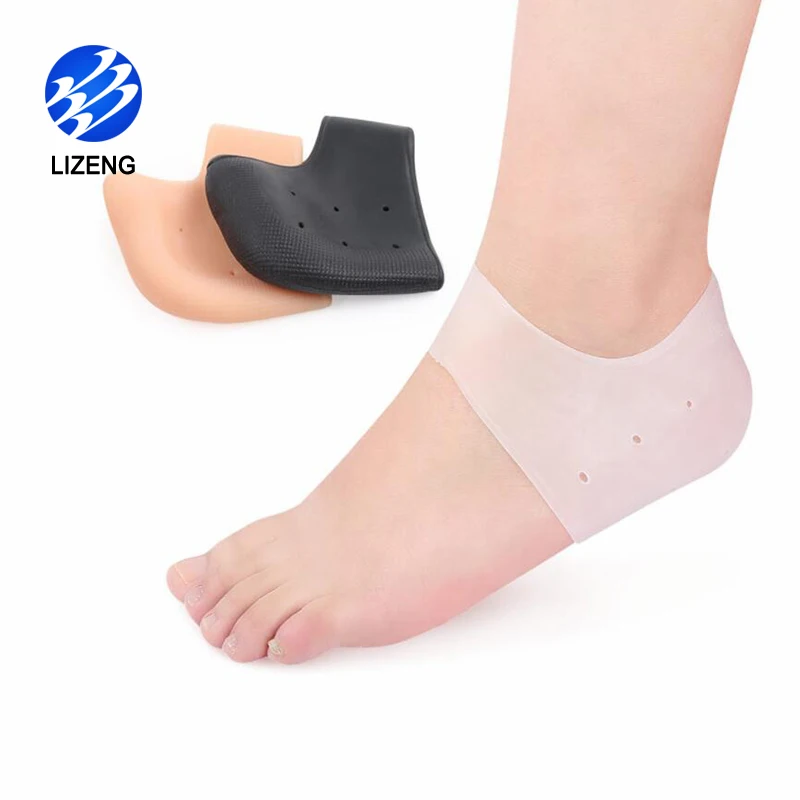 Gel Heel Spurs Cushion Pressure Relief Insole Gel Heel Socks  For Plantar Fasciitis