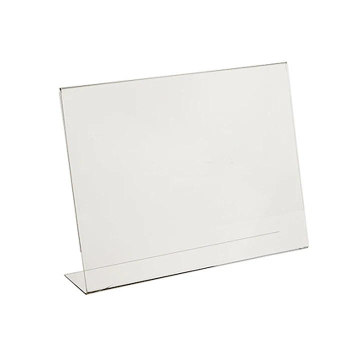 Horizontal Clear Acrylic Slant Back Ad Frame Sign Holder Slant Back Acrylic Sign Holder 11 x 8.5 Easel Display Frames