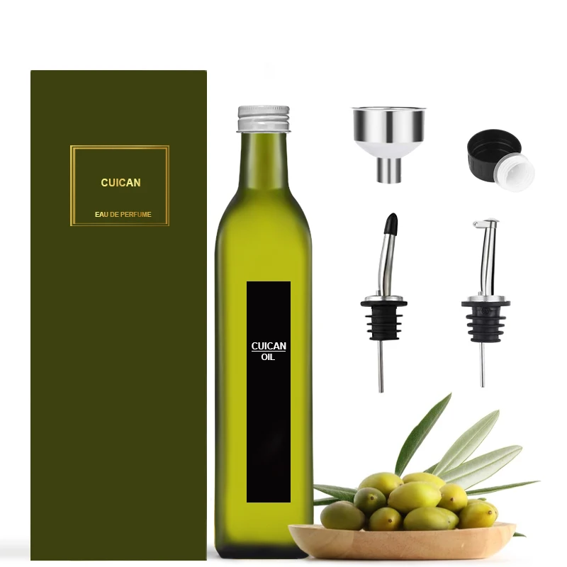50 мл 10cl 15cl 25cl 50cl 75cl темно-зеленая стеклянная бутылка оливкового масла с крышкой