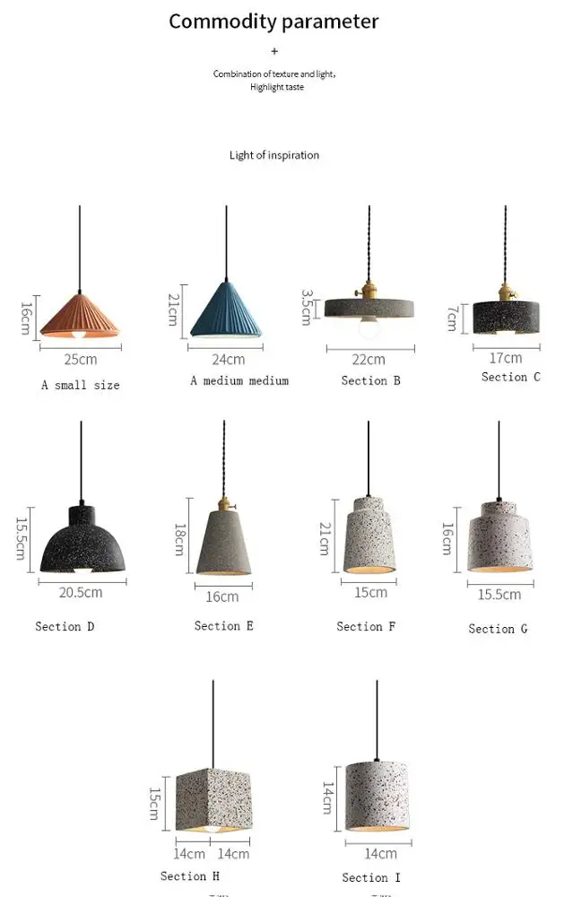 2020 Amazon explosionIndustrial wind  terrazzo multi-color home decoration lighting cafe kitchen hanging line lamps