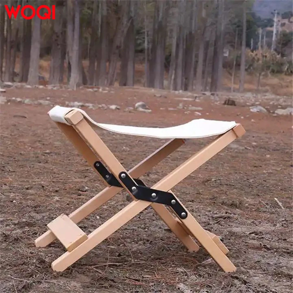 WOQI новый индивидуальный портативный складной дышащий деревянный стул для кемпинга скамейка рыбалки