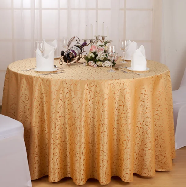 Hedera Helix Ivory White Hotel European Restaurant Household Square Round Table Tablecloth