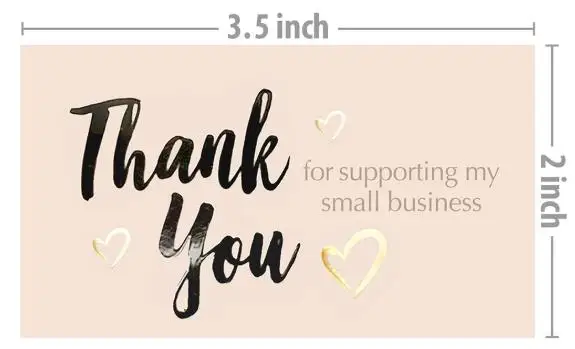Customized Holographic Gold Foil Design Business Card Thank You Note Card