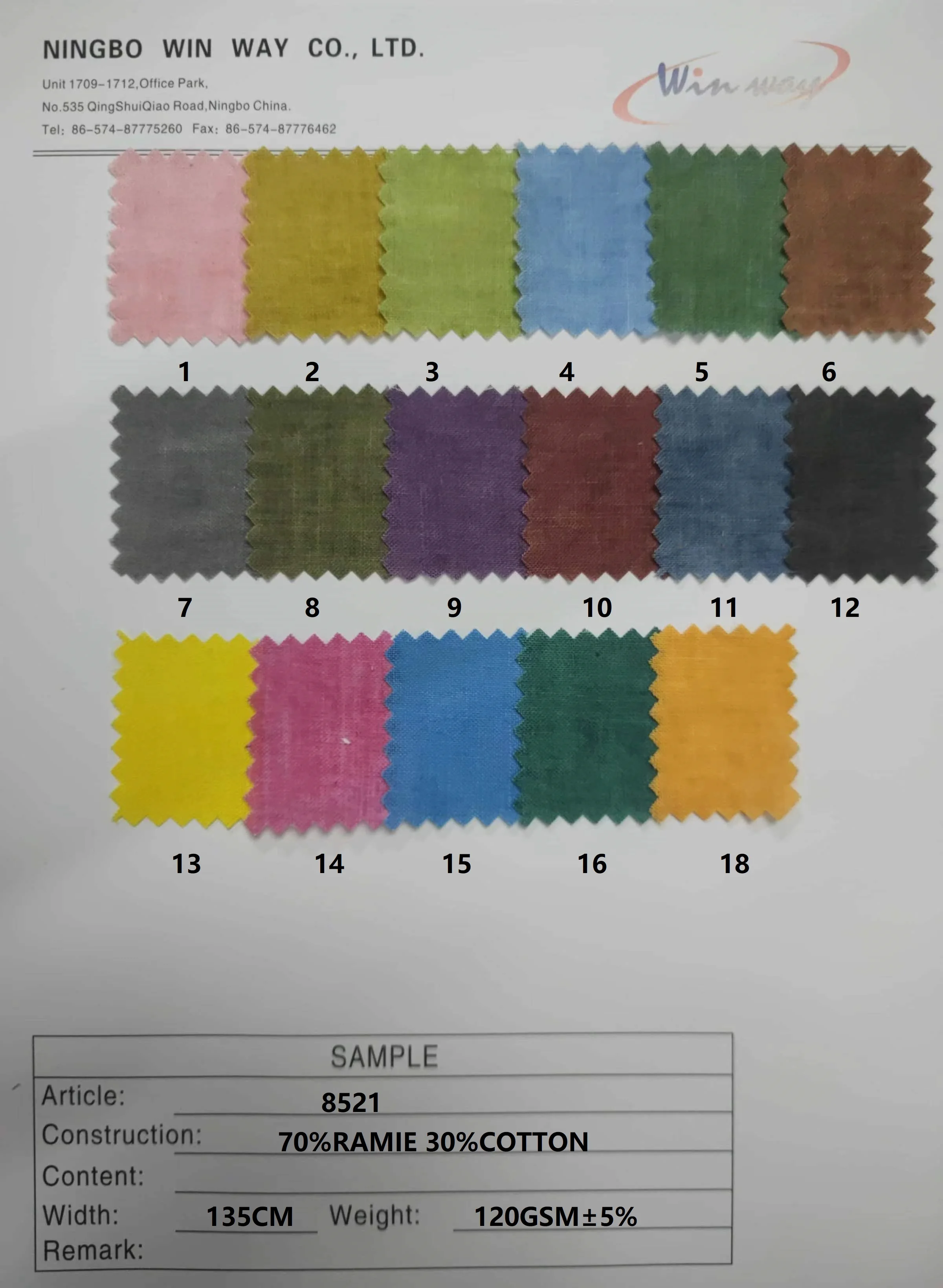 Ramie/cotton Fabric in Stock.Hot Selling Hemp Two-tone Chambray Style Colorful Cotton Soft Yarn Dyed Slub Linen Shirting Fabric