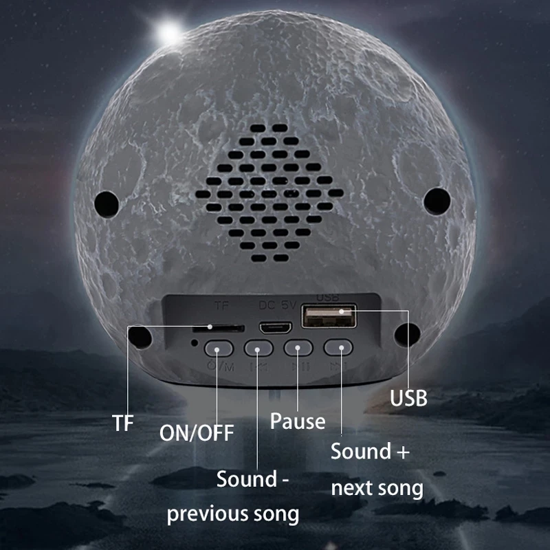 NEW Atmosphere Lamp RGB LED Night Light Table Lamp BT Magnetic Levitating Astronaut Wireless Speaker