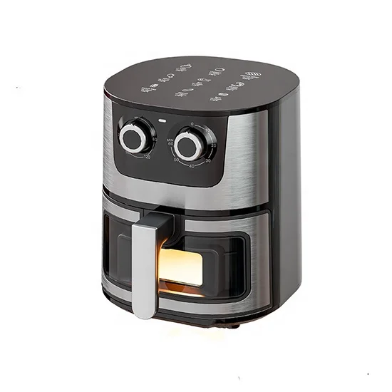 Popular Smart Kitchen Appliances Air Fryer Modern Stainless steel housing Air Fryer with visual window