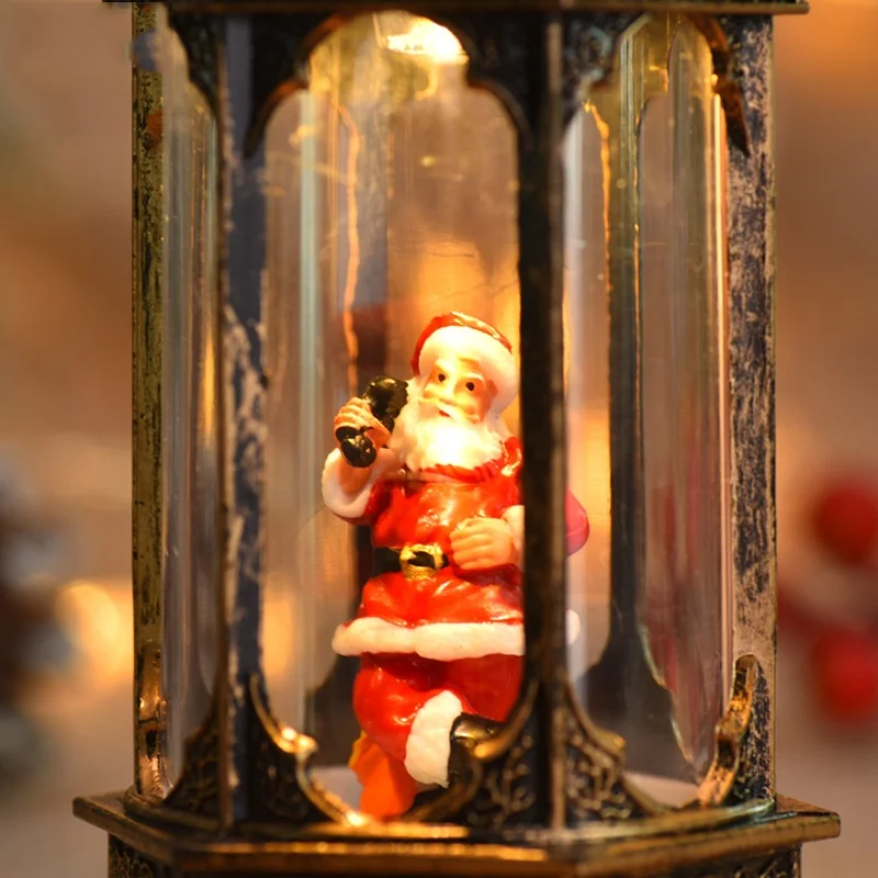 Crafts Christmas Wholesale Vintage Festival Hexagonal Water Injection Lamp Decoration Item Party Night Lights Table Decorations