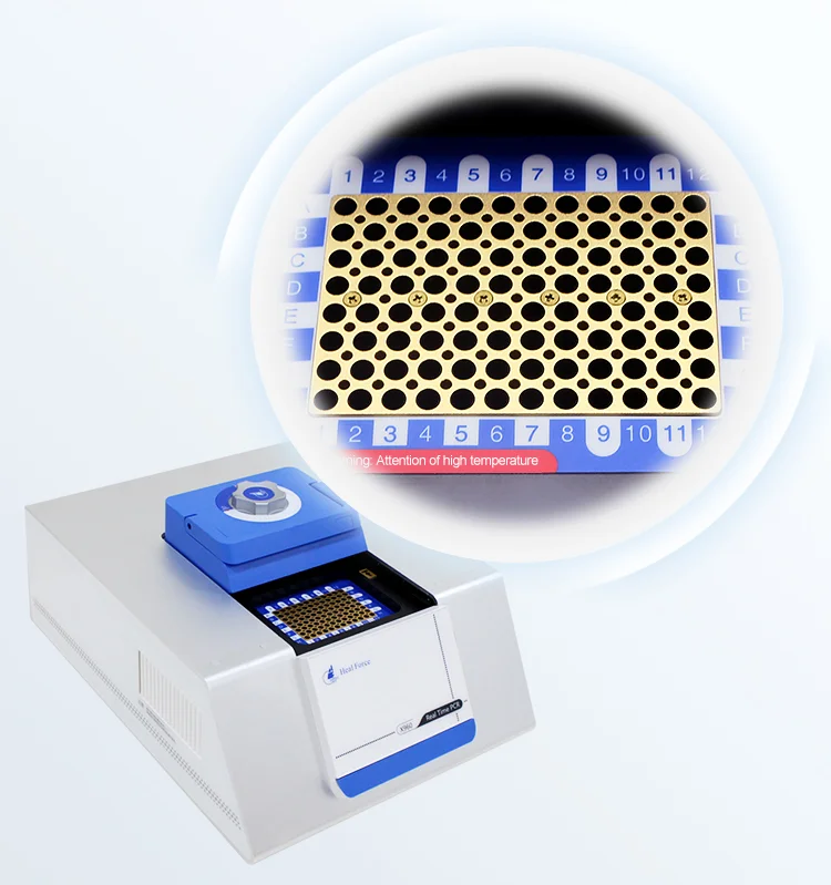 Rapid Dual Block 2 Channel 96 Well Automatic Bird DNA Test Machine Real Time Fluorescence Quantitative QPCR