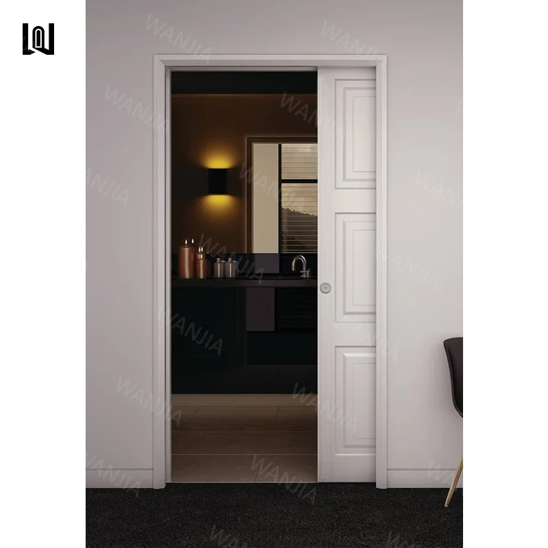 Latest Design Custom Residential House Interior Pocket Doors Wooden Pocket Doors Slide Modern Pocket Doors
