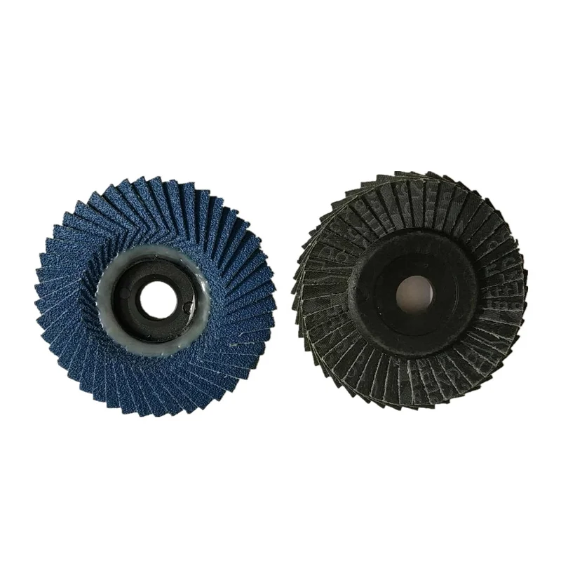 OBM OEM Customized 36-240 Grit Aluminum Oxide Flap Disc 115mm Steel Stainless Material Wood Metal Polishing Paper Iron Backing