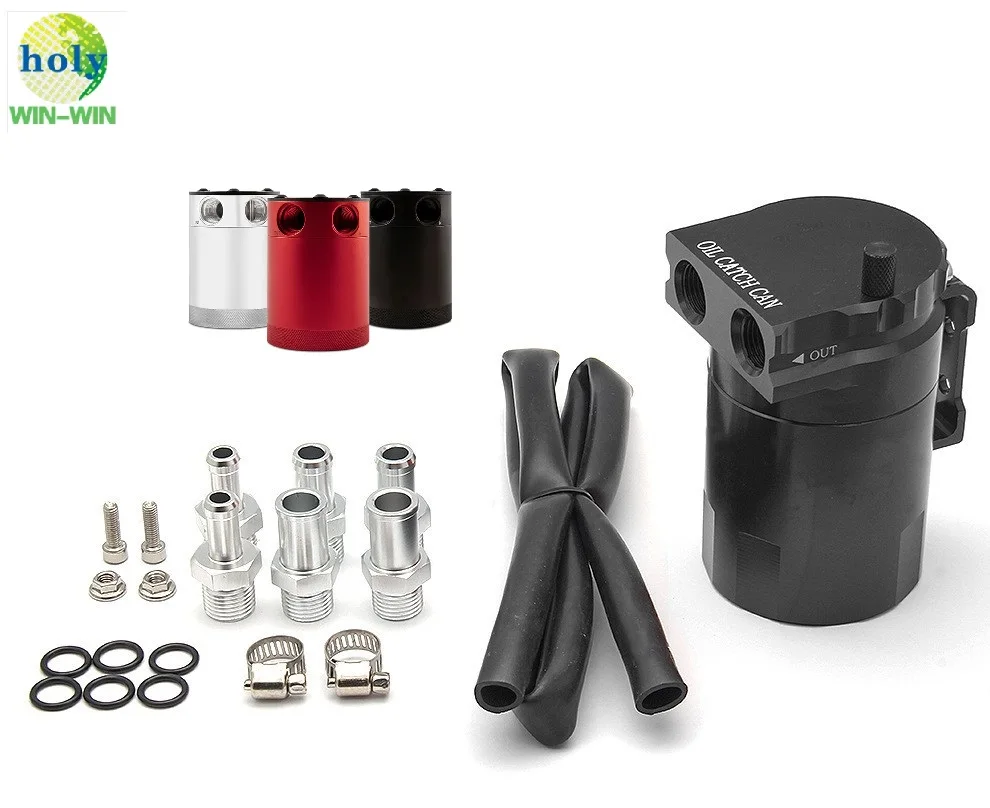 High Quality Aluminium Racing Oil Catch Tank/ Air Oil Separator Breather Filter Can Anodizing Multicolored Auto Parts OEM/ODM