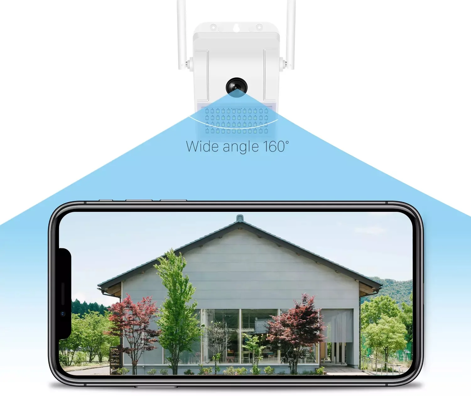Наружный беспроводной прожектор 1080P 2 МП цветное ночное видение Wi-Fi V380 настенный светильник камера