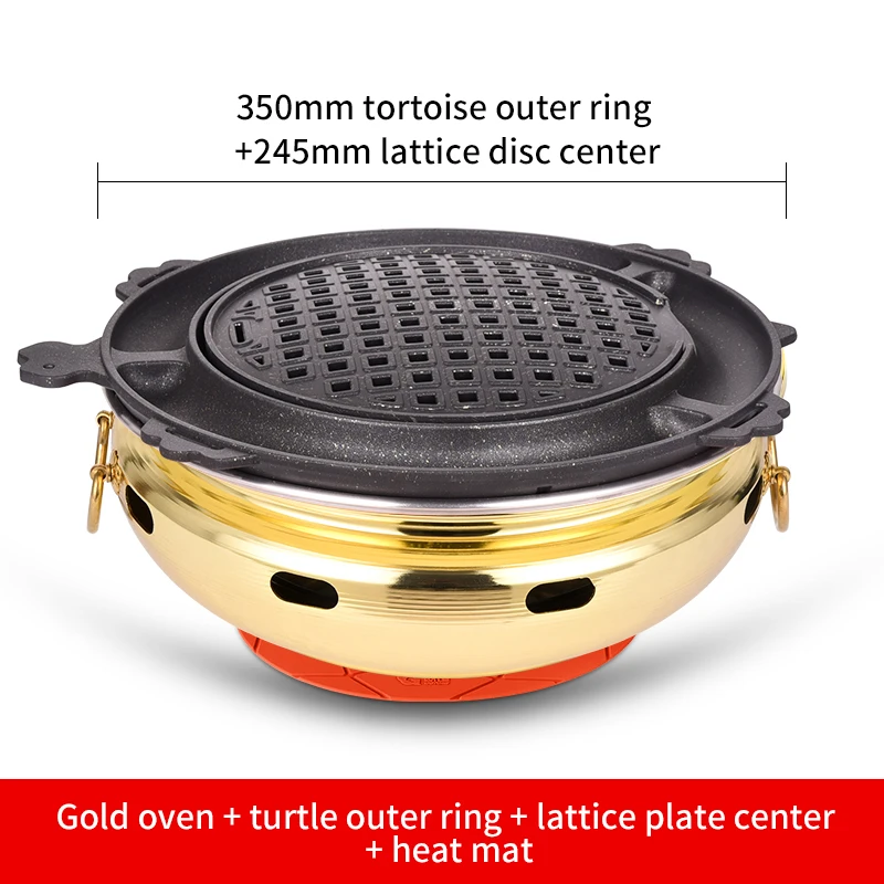 Korean Smoke Exhaust Bbq Grill Round Outdoor Portable Mini Barbecue Oven Commercial Charcoal barbecue Grill