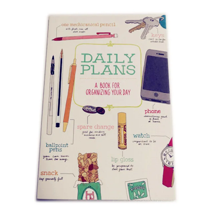 Custom design notebook sewing thread book-dairy plans a book for organizing your day