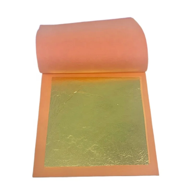 Genuine Real gold leaf Foil Paper Decor for Art wholesale 25 Sheets Facial Cosmetic 22 k Gilding and Decoration Gold Sheet