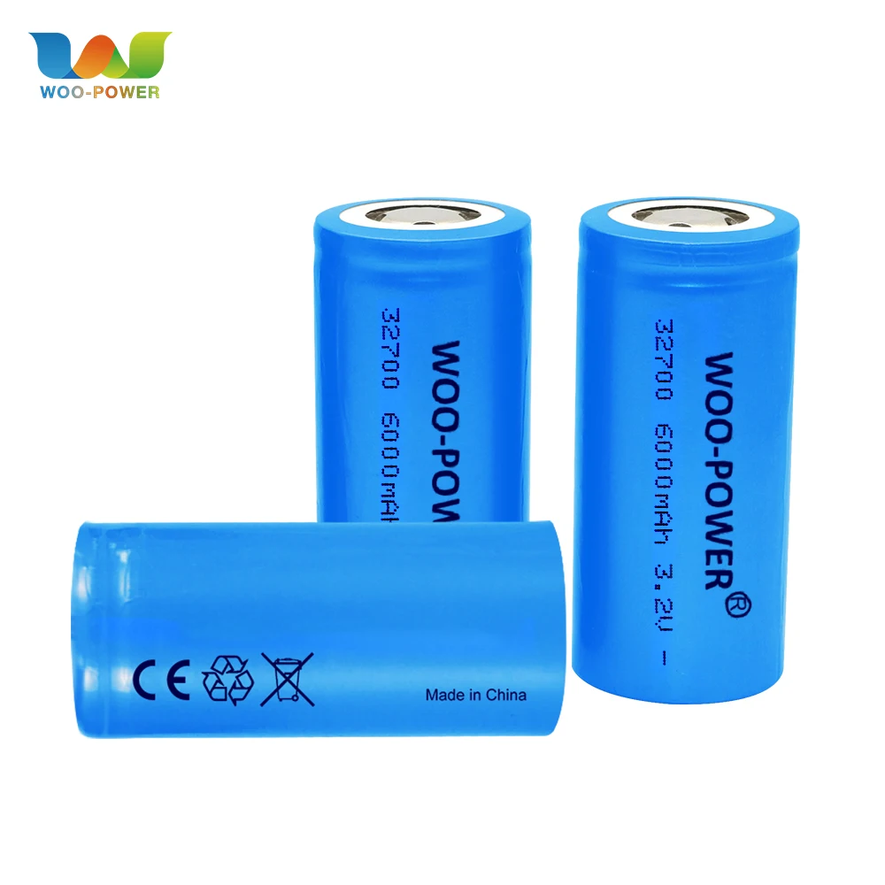 3C Discharge Rate Deep Cycle lithium ion batteries 32700 3.2V 6000mAh Low IR Cylindrical Lifepo4 Battery Cell