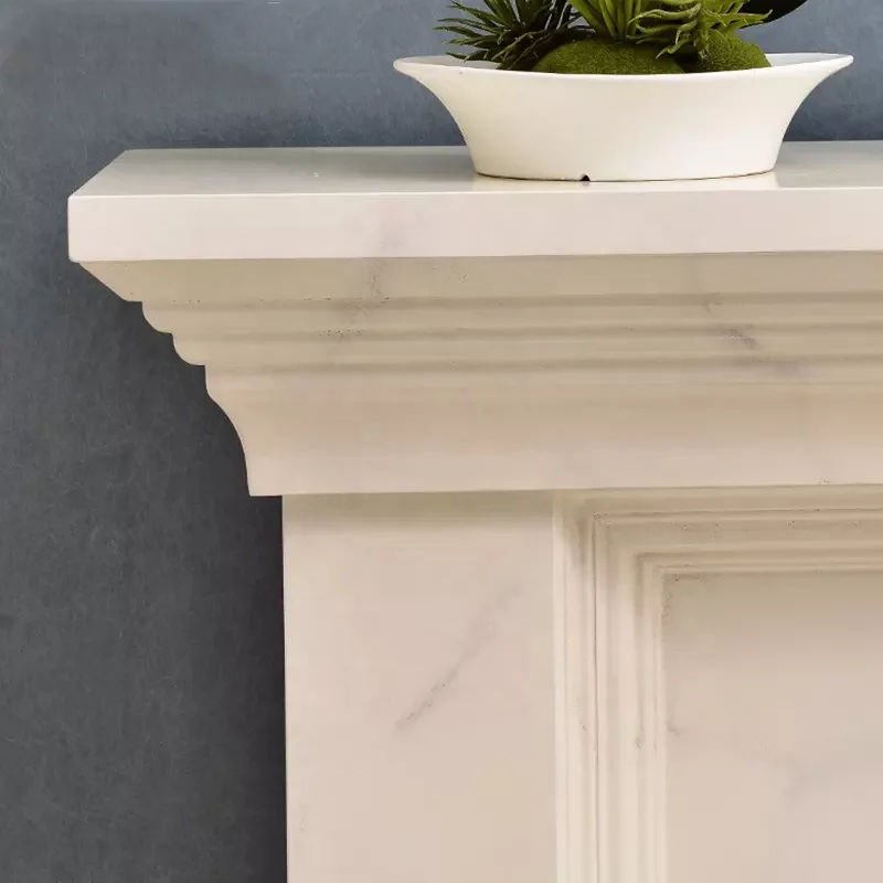 Modern style decorative european style modern white electric fireplace surround Complete production line