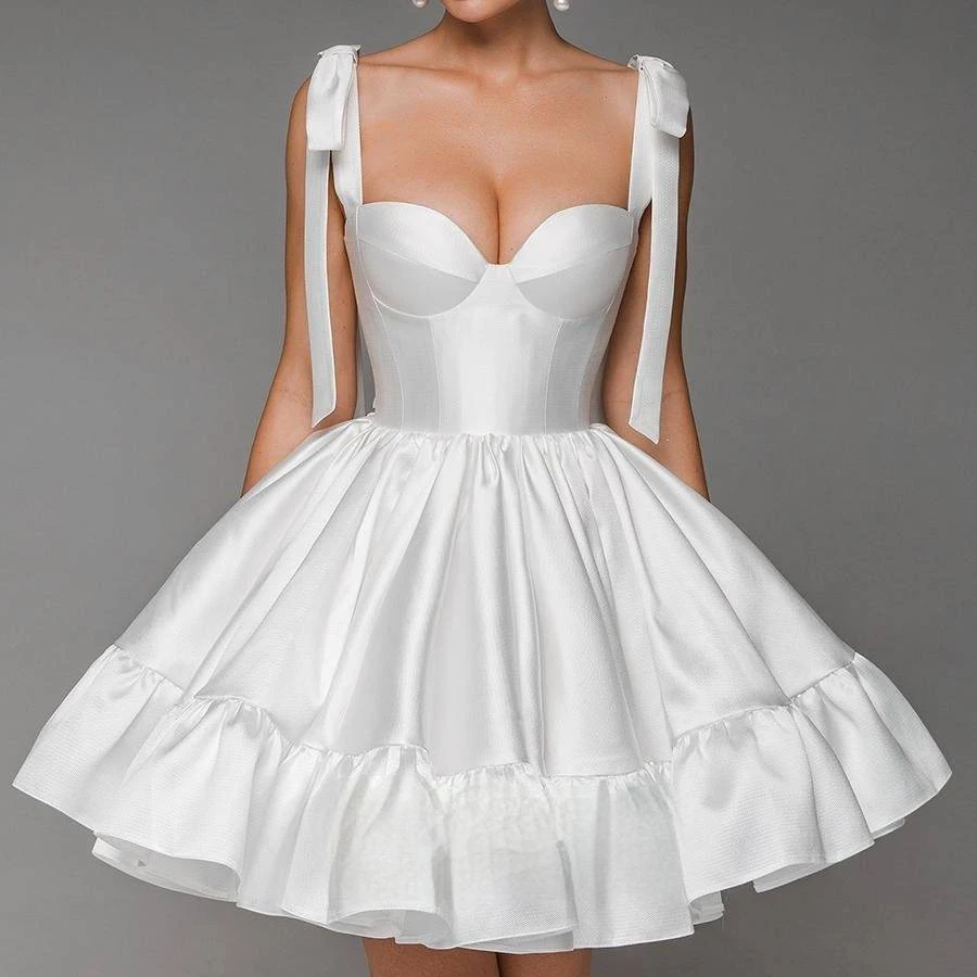 New Style High-Waisted Solid Colour Designer Evening Dresses Lace-Up Sleeveless Backless Sexy Dresses Women