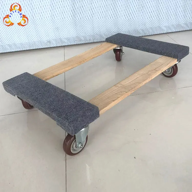 Wholesale Hard Wood Heavy Duty Big Size Platform Transport Tool Cart Dolly Mover Truck