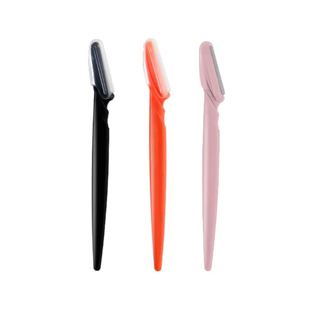Customized Colors Stainless Steel Eyebrow Trimmer Razor Women Hair Remover Face Shaving Beauty Blade
