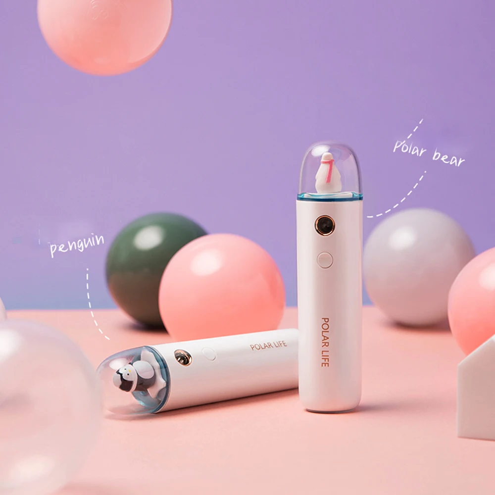 
Mini Humidifier Diffuser Nano Face Spray Mist Sprayer Facial Body Steamer Moisturizing Humidifier Skin Care with Cute Bear 