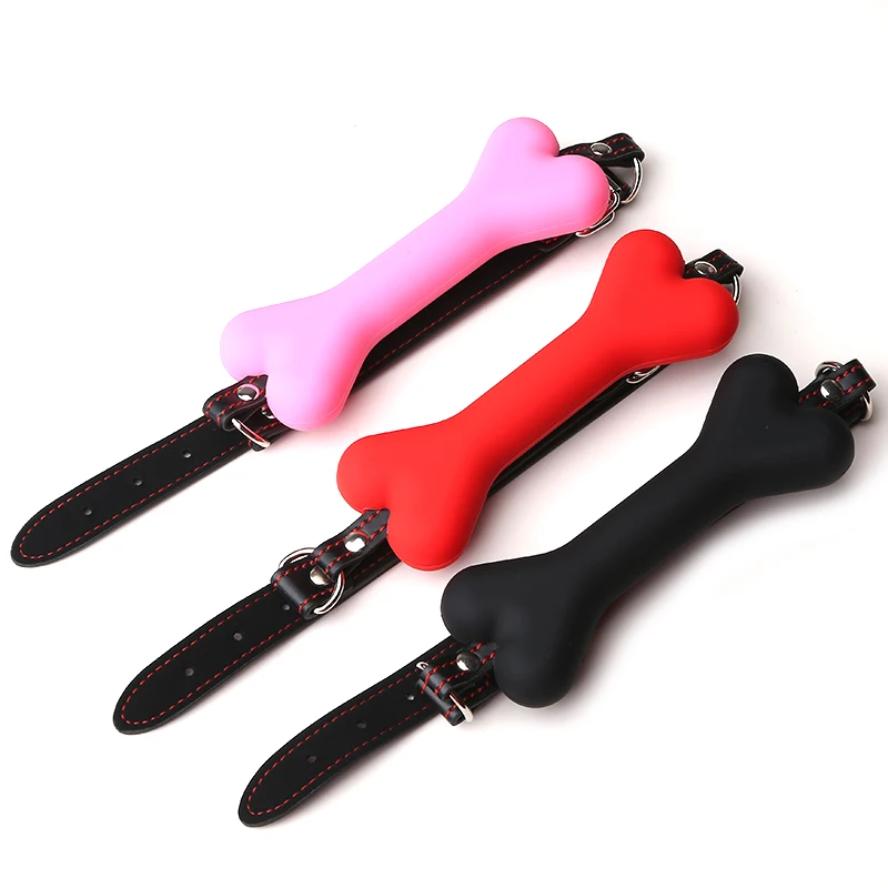 Silicone Dog Bone Gag Mouth Plug Balls Adult Games Sex Slave BDSM  Sex Toys
