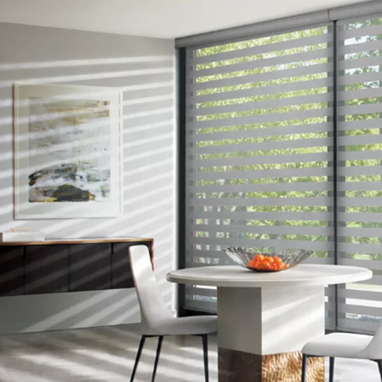 Motorized zebra roller shade electric remote living room curtains blinds for window roller zebra blind