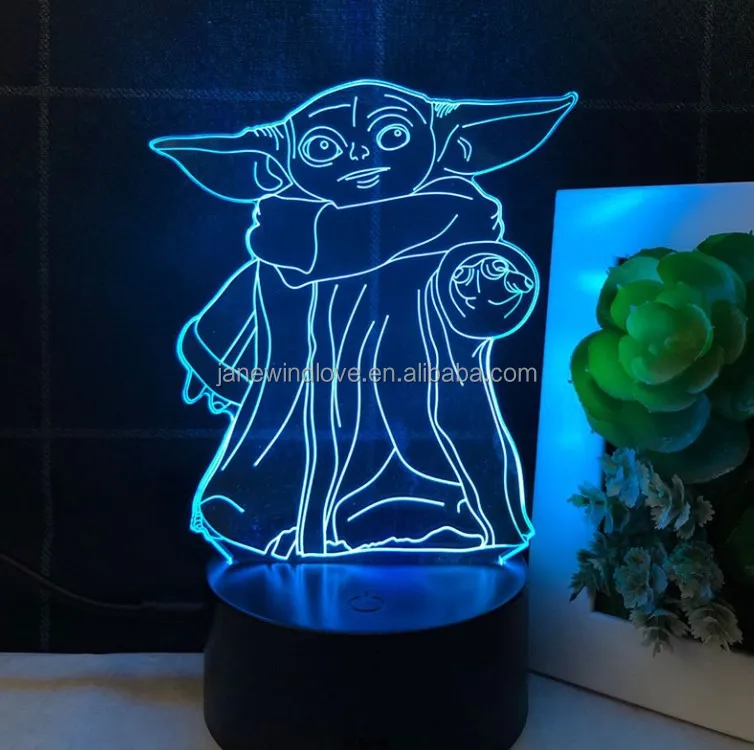 СВЕТОДИОДНЫЙ Ночник из АБС-пластика мультяшный персонаж 3D лампа маленький акриловый ночник мультяшная фигурка прикроватная с сенсорным