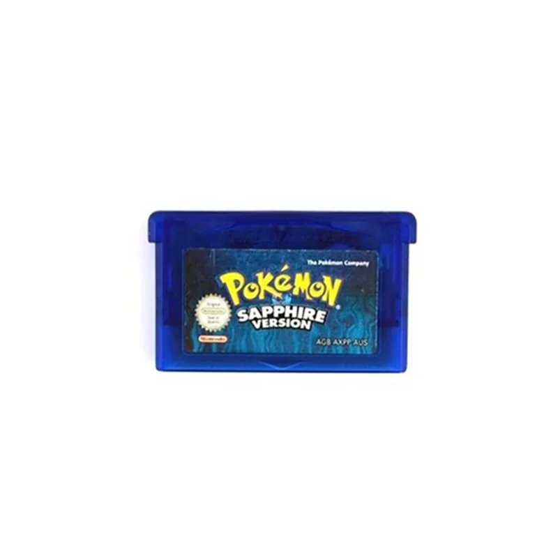 Бесплатная доставка, оптовая продажа, 5 версий игровых карт Pokemon GBA GBC, Изумрудный линейный зеленый рубиновый сапфир для GBA/GBA SP/ GBM/DS