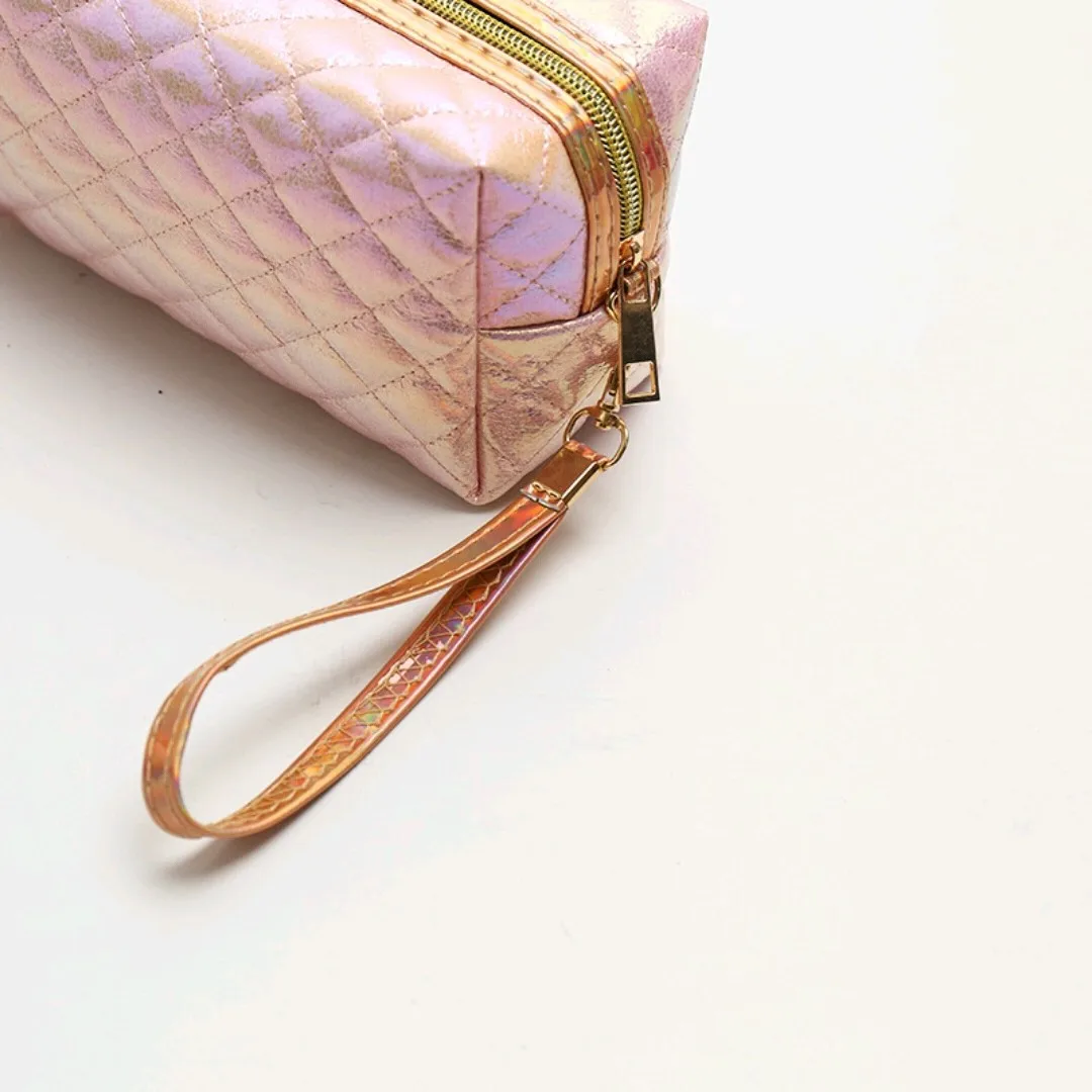 New Travel Cosmetic Bags Set Women Transparent Clear Zipper Makeup Bags Bath Wash Tote Cosmetic Case