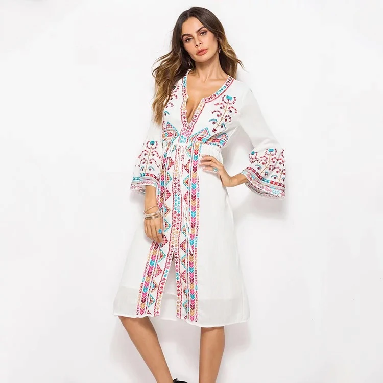 2020 White Breastfeeding Plain Chiffon Dress Clothes Women Sexy Girls Party Dresses