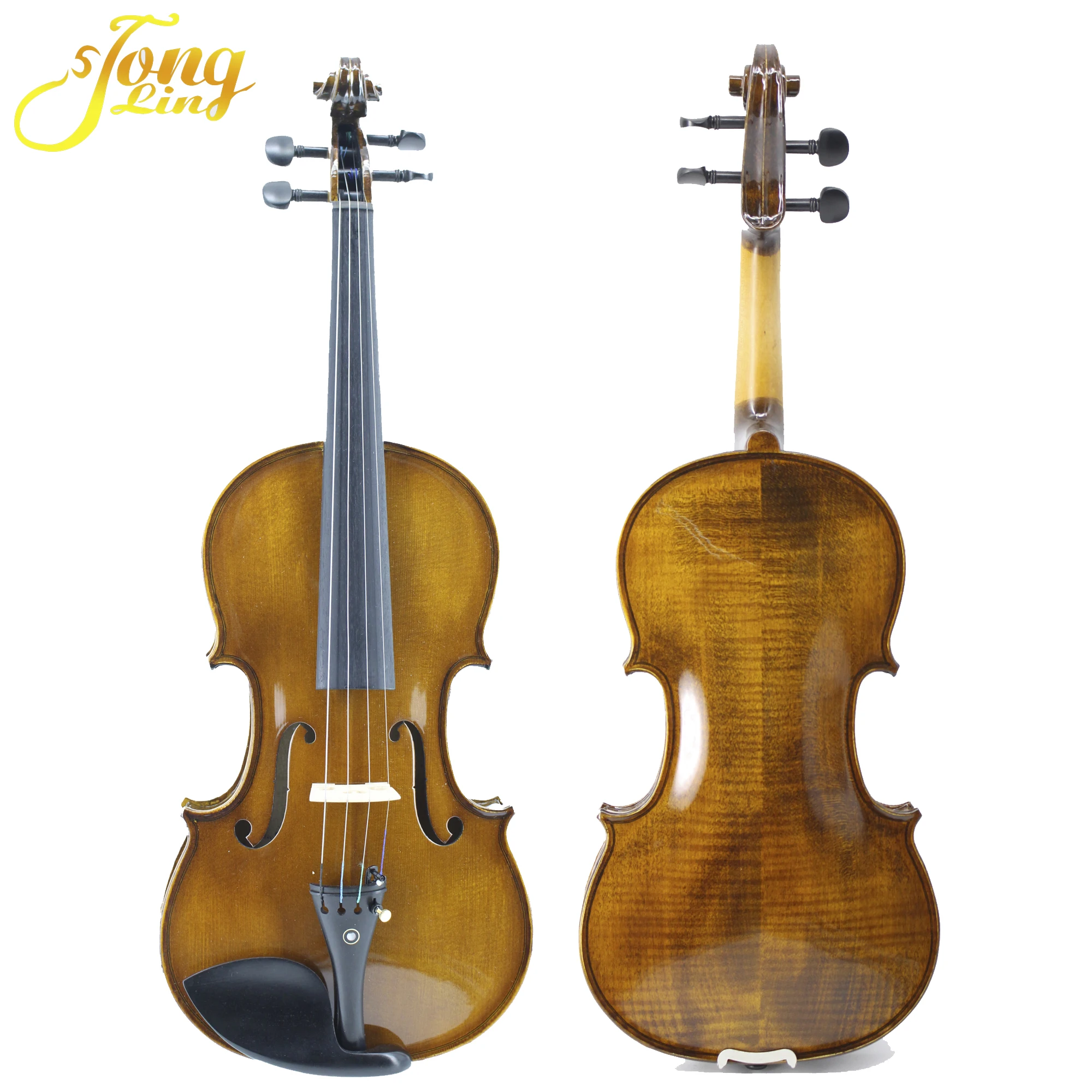 Factory Handmade Solid wood  China Profesional Flame Violin