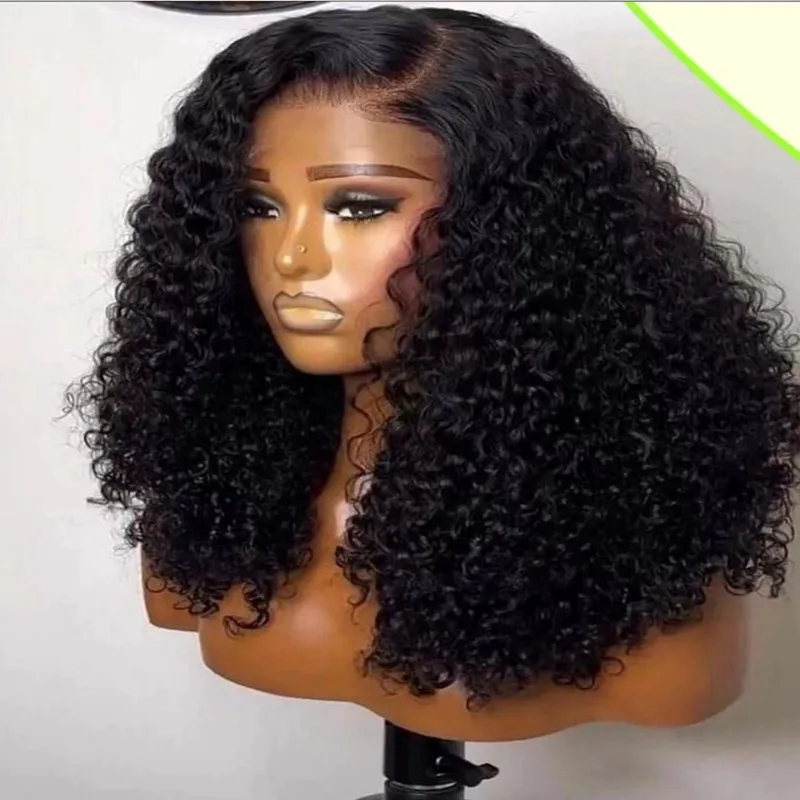Cheap Hot Sales Short Bob Pixie Cut HD 13X4 13X6 Lace Frontal Closure Wigs Deep Curly Peruvian Virgin Human Hair Black Women Wig