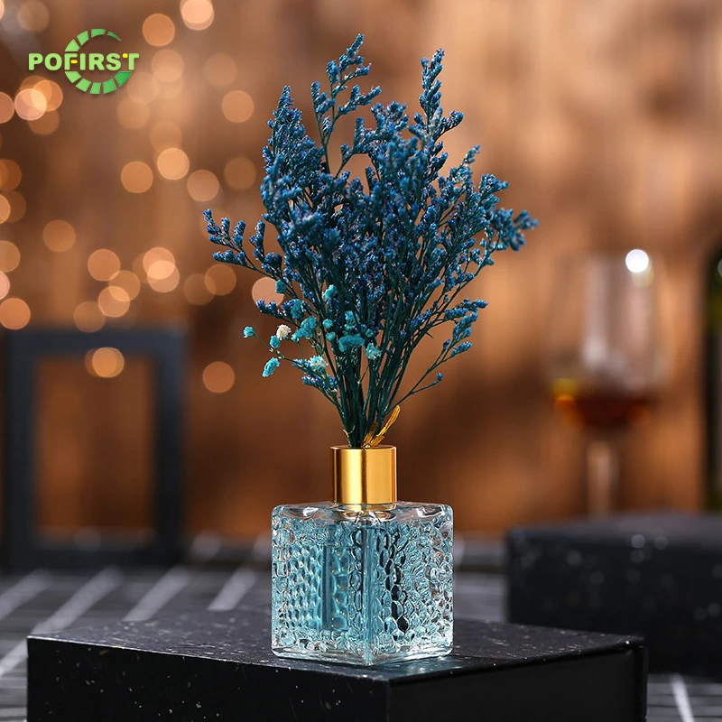 150ml black square ceramic reed diffuser bottle vase