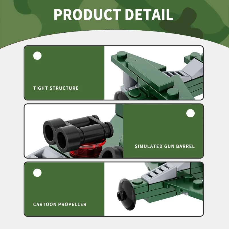 Tik tok hot sell kid diy toys building blocks set military series model