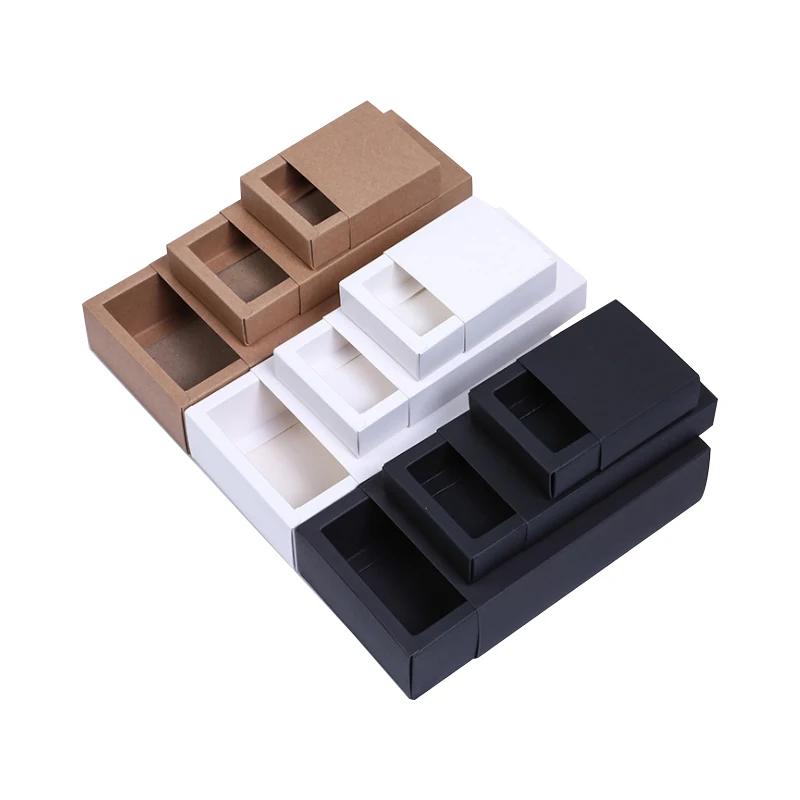 eco custom slide out match drawer cardboard paper gift jewelry packaging box with your own logo