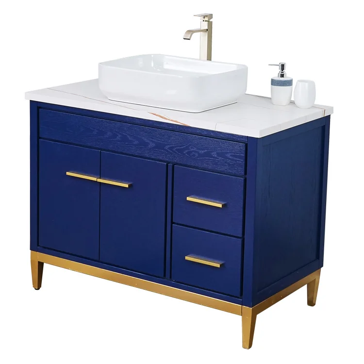 Nordic глянцевый водонепроницаемый столешница широкий Комплект органайзер из массива дерева роскошный шкаф для ванной комнаты