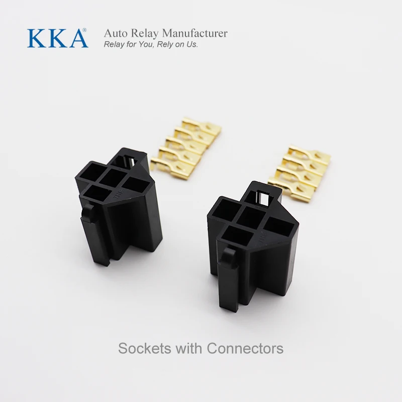 4Pin/5PIN Relay Socket for 40A JD Series Auto Relay - Lego Type Socket with Connectors Kit/ with 14+16 AWG Wires/ PCB