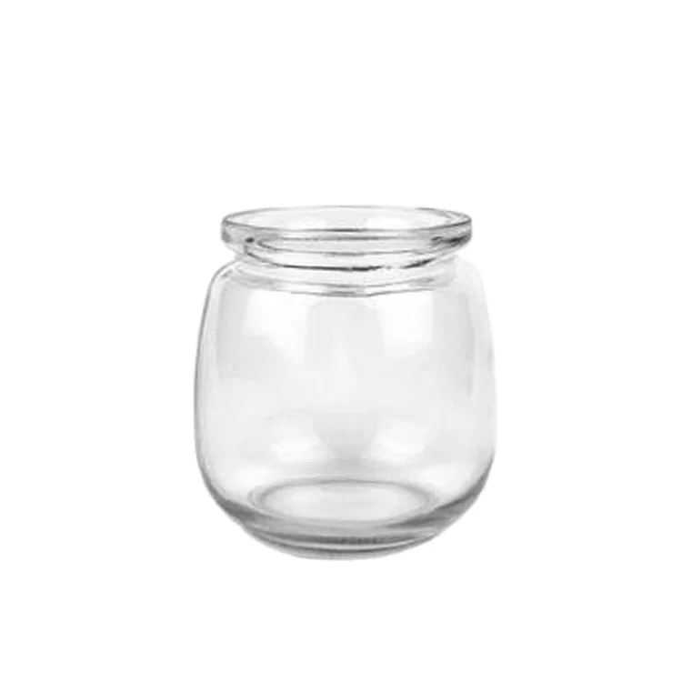 100ml 200ml 300ml Round Pudding Glass Jar Candy Beverage Glass Bottle Pudding Jar With Cork