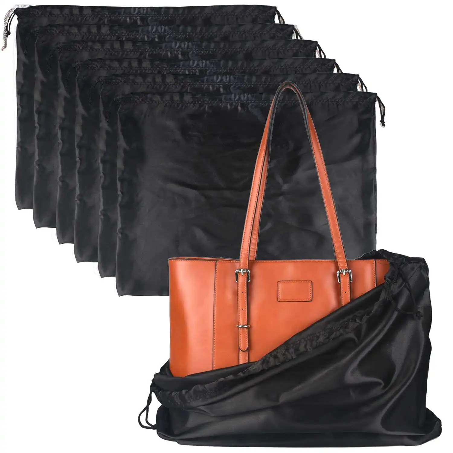 Luxury Purse Shoes Covers Custom Logo Dustproof Storage Large Silk Pouch Satin Drawstring Dust Bag For Handbags