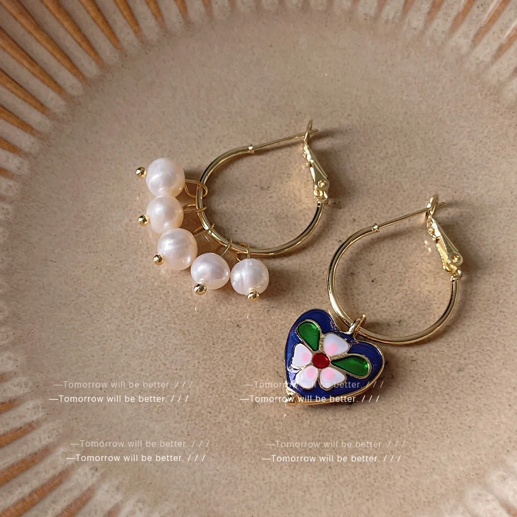 925 Freshwater Pearl Jewelry 14k Gold Plated Pearls Stud Earrings Dangle Long Drop Baroque Bride Earrings For Ladies